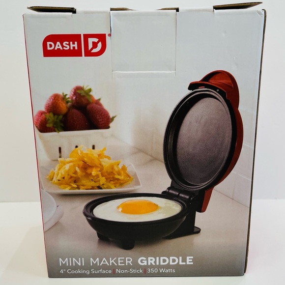 Dash Mini Maker Electric Round Griddle for Individual Pancakes RED BNIB - Picture 2 of 8